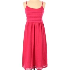 Casual Cotton Dress Caslon Size XS Red Sleeveless Loose Fit Has Tags